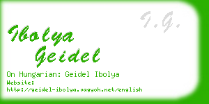 ibolya geidel business card